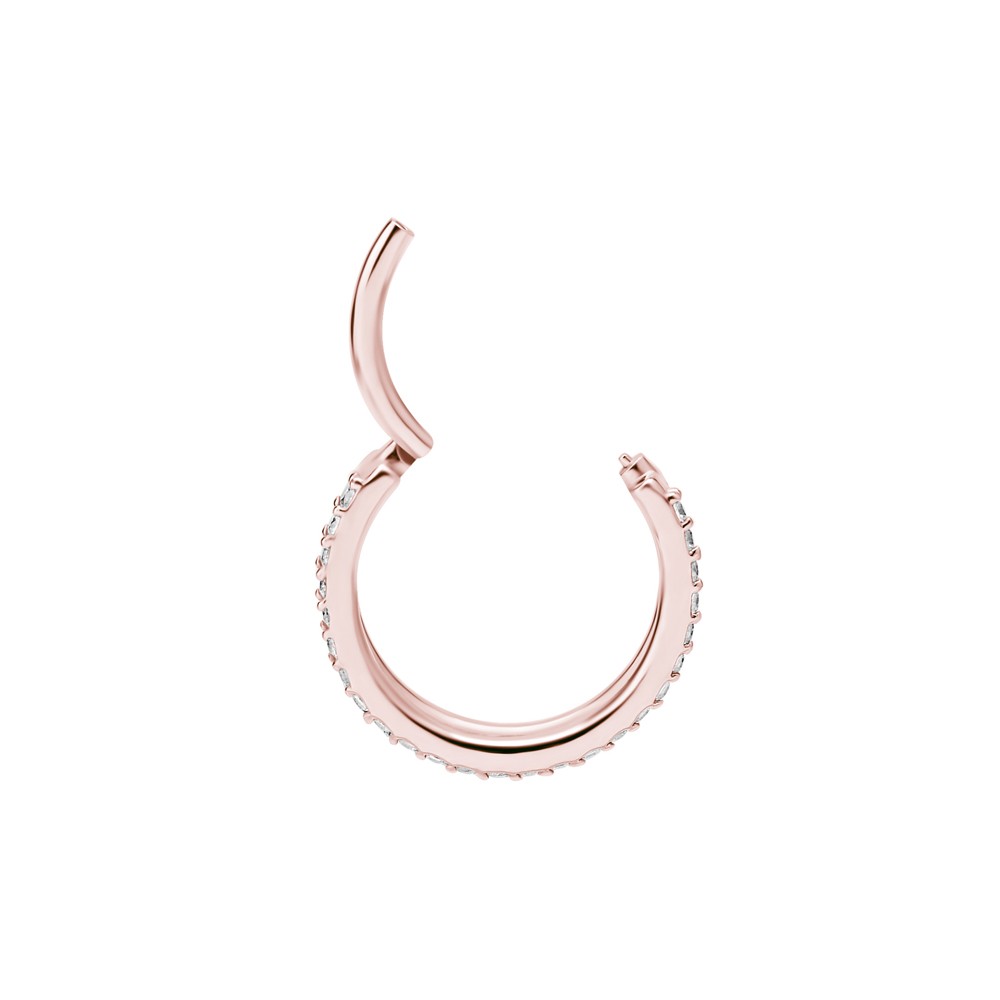 Clicker till conch - dubbelradig - 24K roséguld PVD - 2