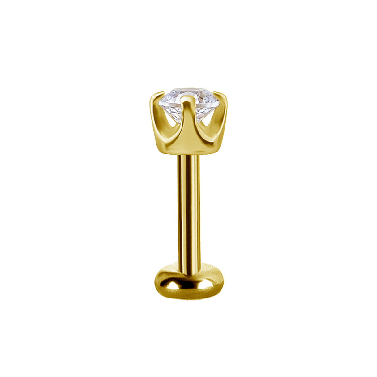 Topp - med diamantfattad swarovskikristall - 18K äkta guld - 3