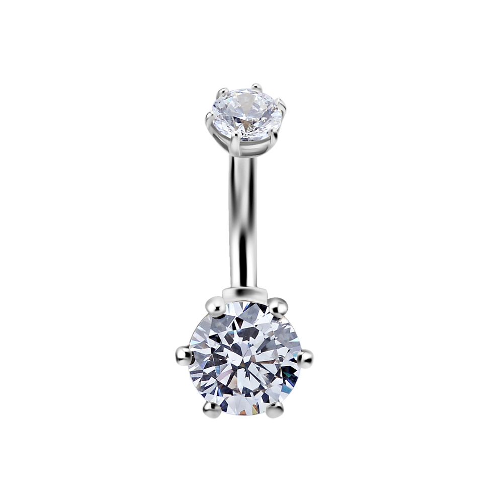 Navelpiercing i 18K äkta vitguld
