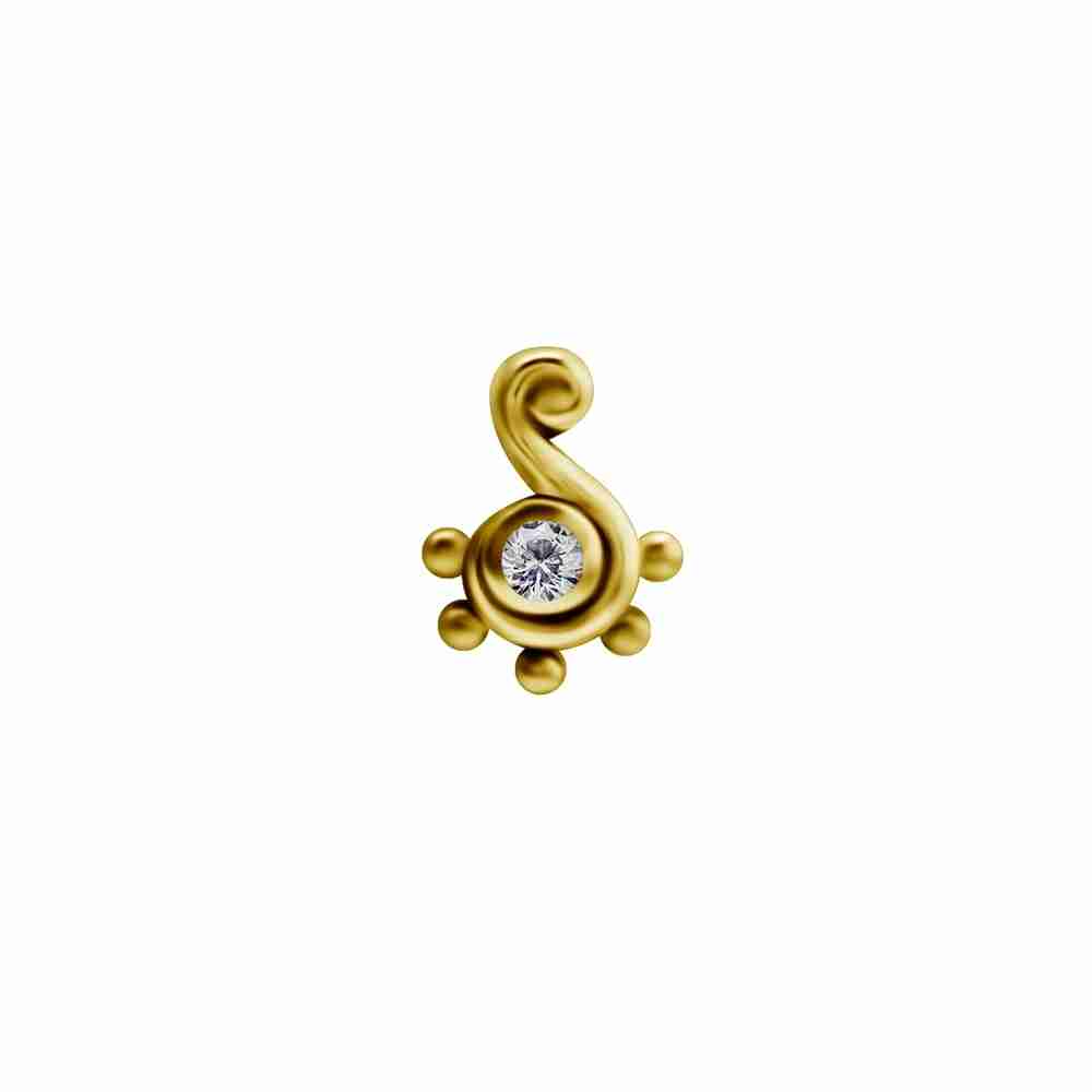 Topp till piercingstav- 18K äkta guld -