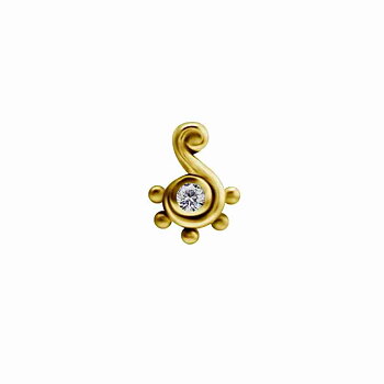 Topp till piercingstav- 18K äkta guld -