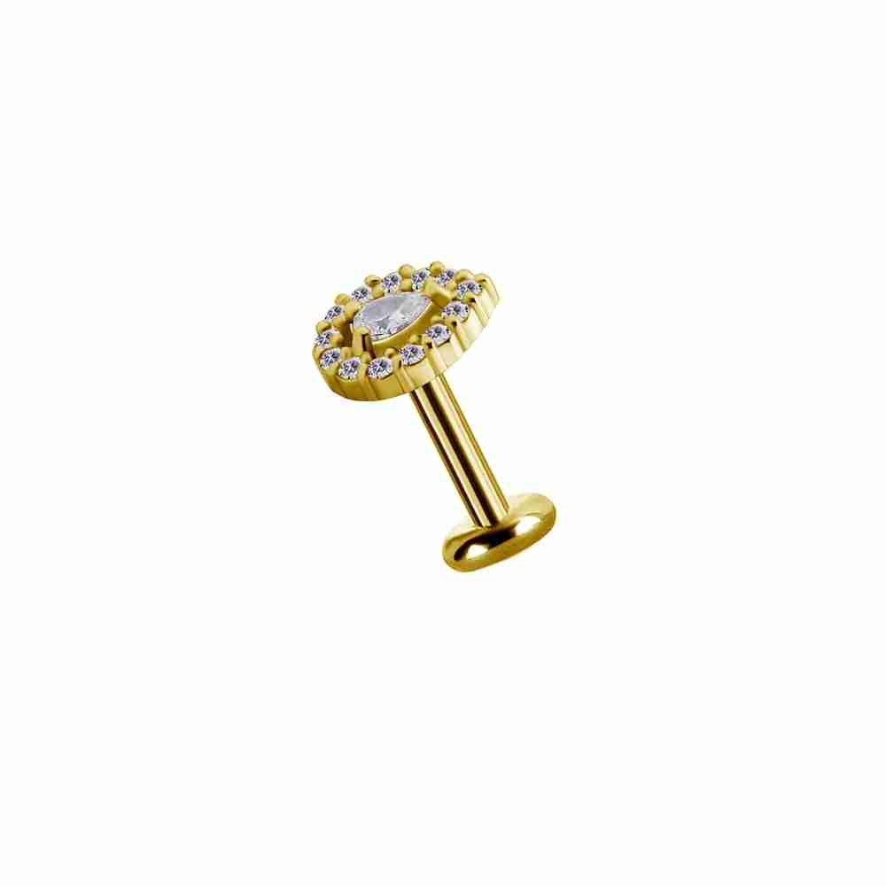 Topp - droppe - 18K äkta guld - 3