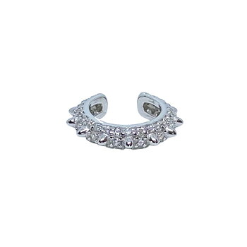 Ear cuff  - äkta  silver med kristaller - fake earcuff