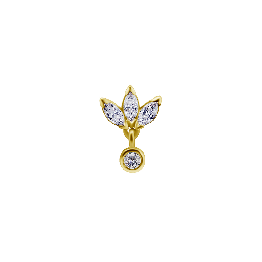 Topp till labret - 18K äkta guld