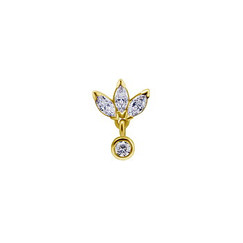 Topp till labret - 18K äkta guld