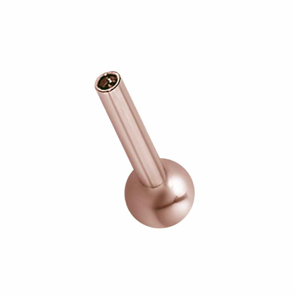 Invändigt gängad labret - roséguld PVD - 2