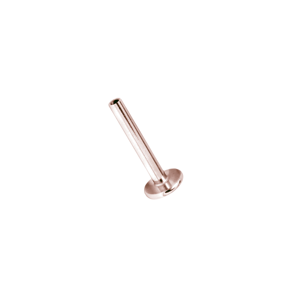 Invändigt gängad labret - roséguld PVD