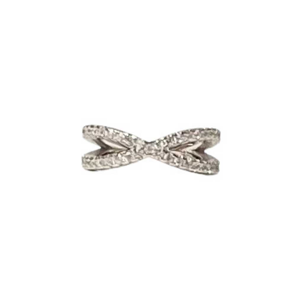 Ear cuff  i äkta silver dubbelradiga kristaller