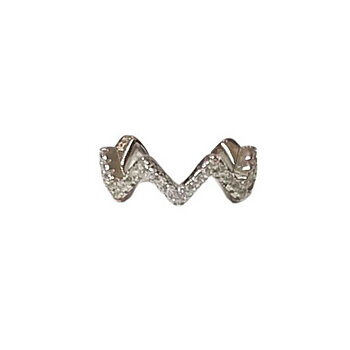 Ear cuff  - äkta silver - med kristaller