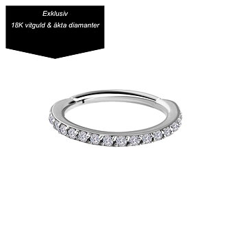 Exklusiv clicker i vitguld med äkta diamanter - Wowsmycke!