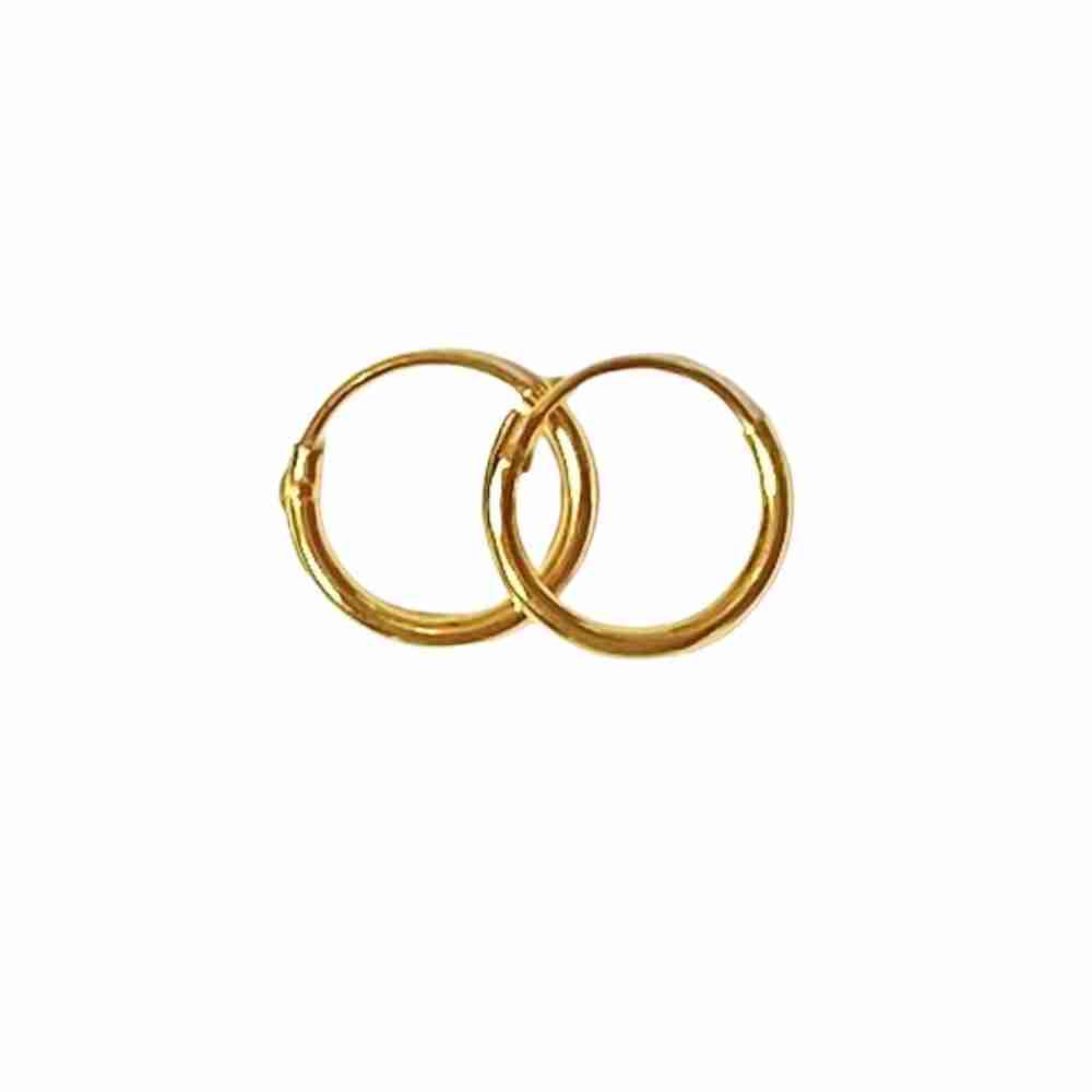 Örhänge 8 mm guldpläterade äkta silverringar – creoler