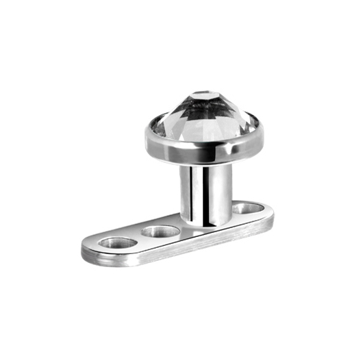 Dermal Anchor titan 4mm kristall