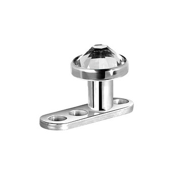 Dermal Anchor titan 4mm kristall