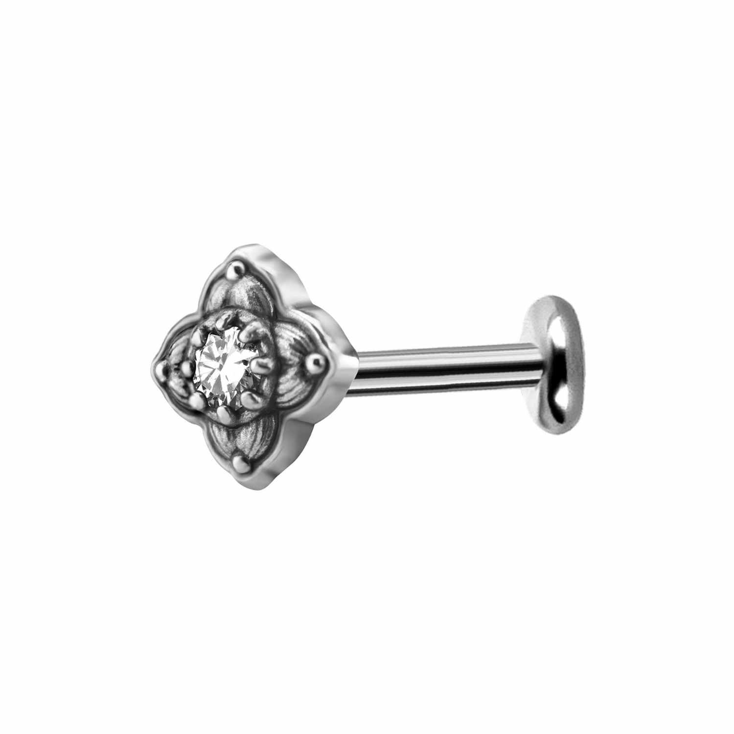 Labret - med kristall - 1,2 mm - kristaller