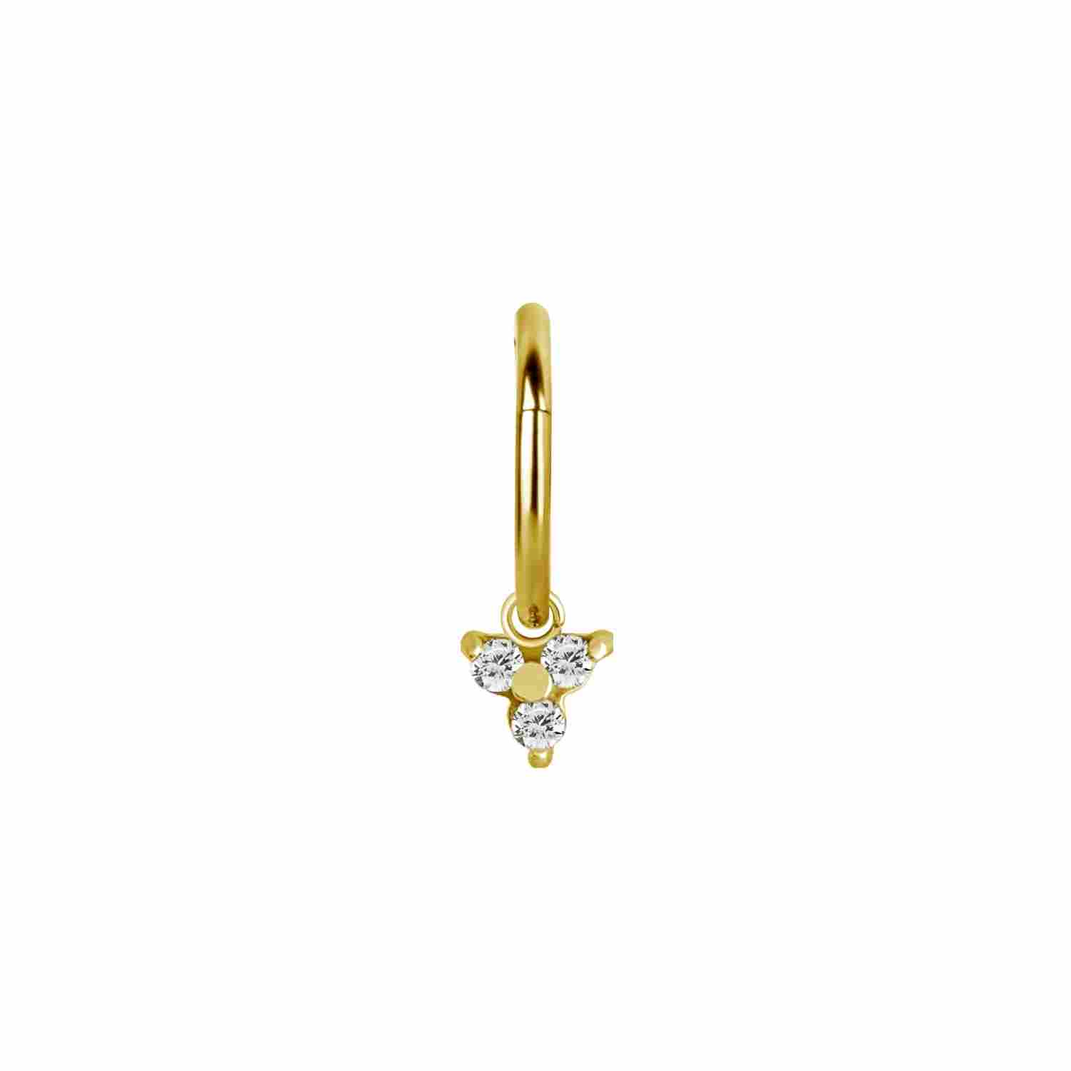 Hängsmycke till clicker - trinity charm - 24K PVD guld