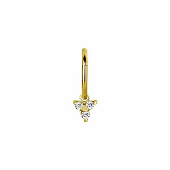 Hängsmycke till clicker - trinity charm - 24K PVD guld