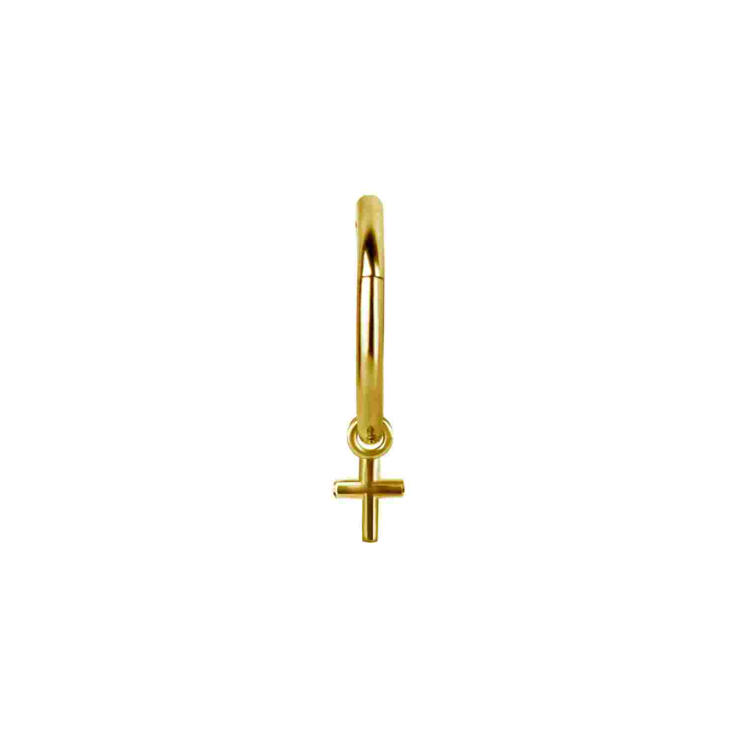 Hängsmycke till clicker - kors charm - 24K PVD guld