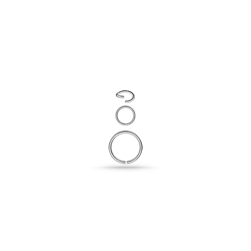 Piercingring - 0,6 mm - stål