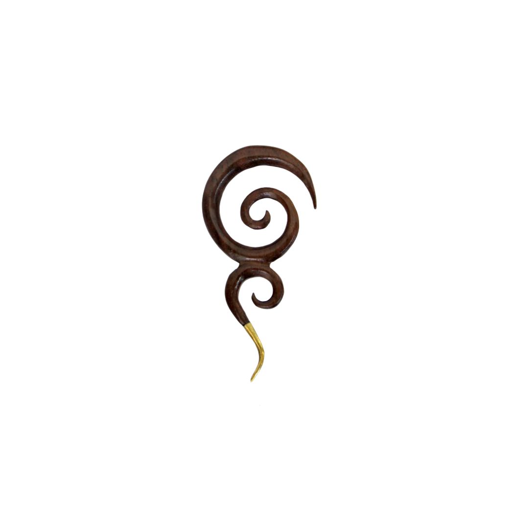 Spiral töjning - trä och mässing - 3mm
