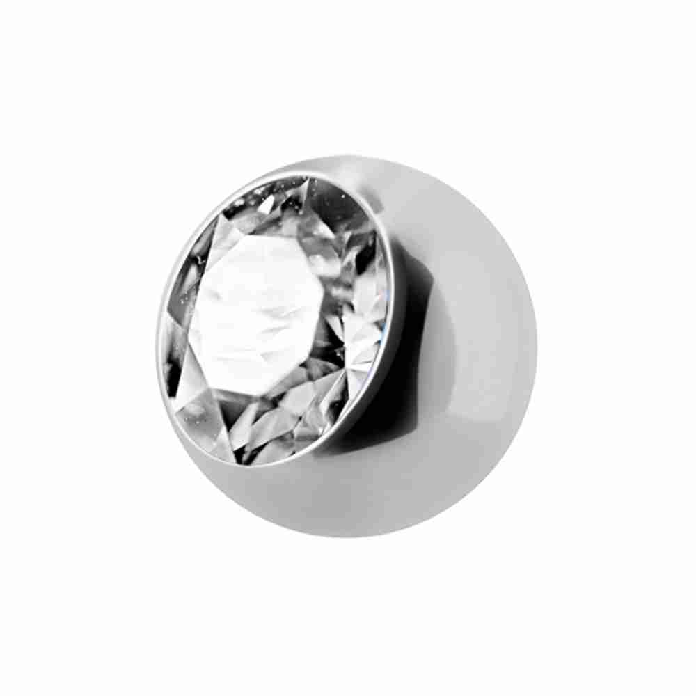 Extrakristall - 1,6 mm - Titan - vit kristall cubic zirconia