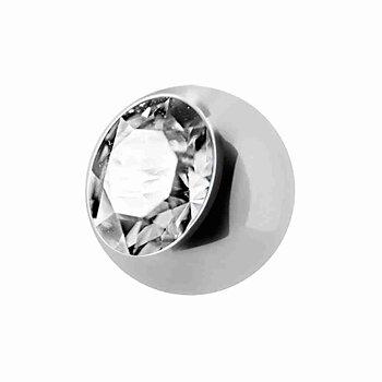 Extrakristall - 1,6 mm - Titan - vit kristall cubic zirconia