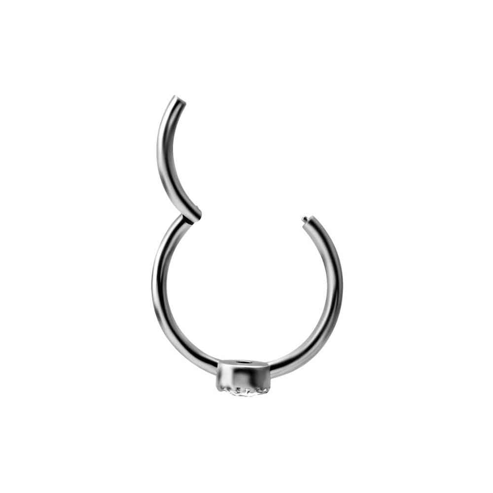 Clicker - 1,2 mm - öppningsbar - stål - vit kristall - 2