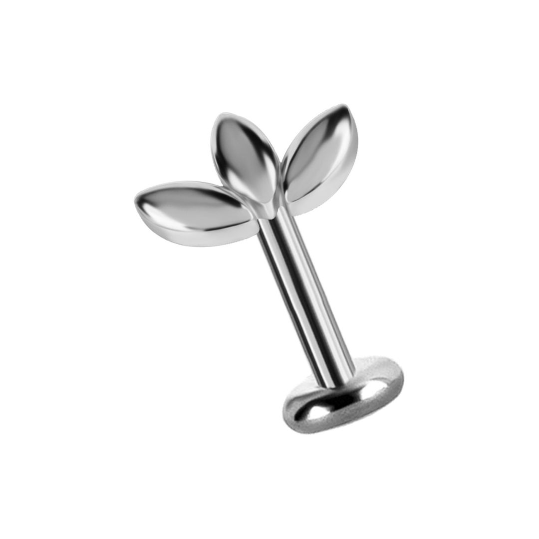 Topp till invändigt gängad labret  - lotus -  316L kirurgiskt stål - 2