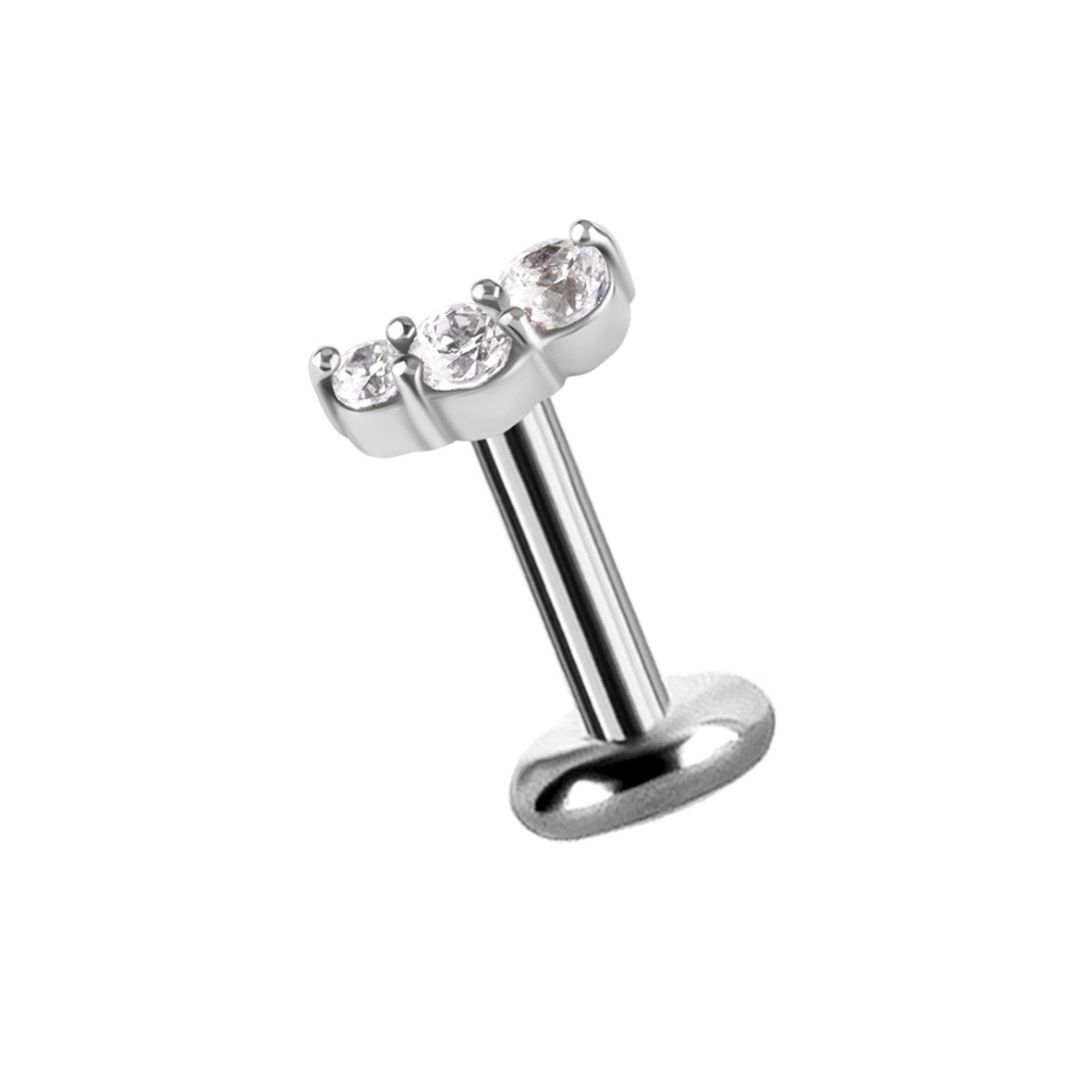 Topp till invändigt gängad labret - båge vänster - stål - 2