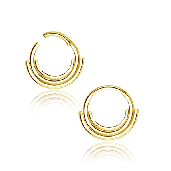 Clicker - kirurgstål 18K PVD guld