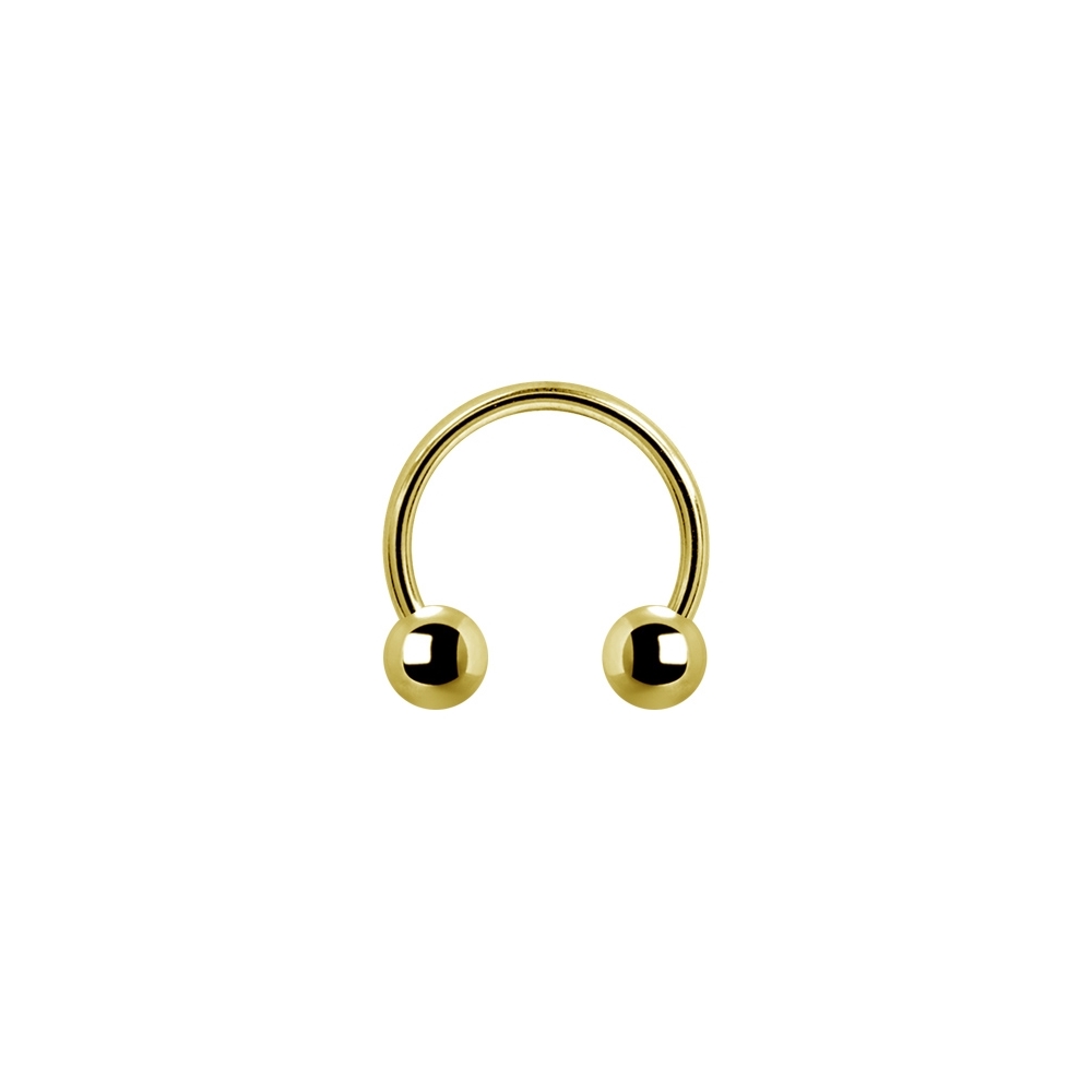Circular barbell - 1,6 mm - guld pvd