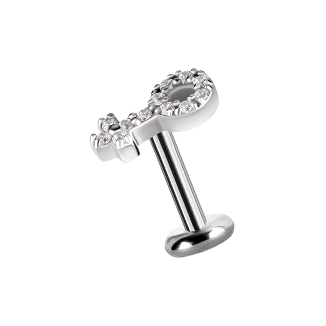 Topp till invändigt gängad labret - kvinnosymbol - stål - 2