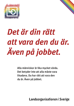 Flyer A5 - LO Pride - Det är din rätt att vara den du är