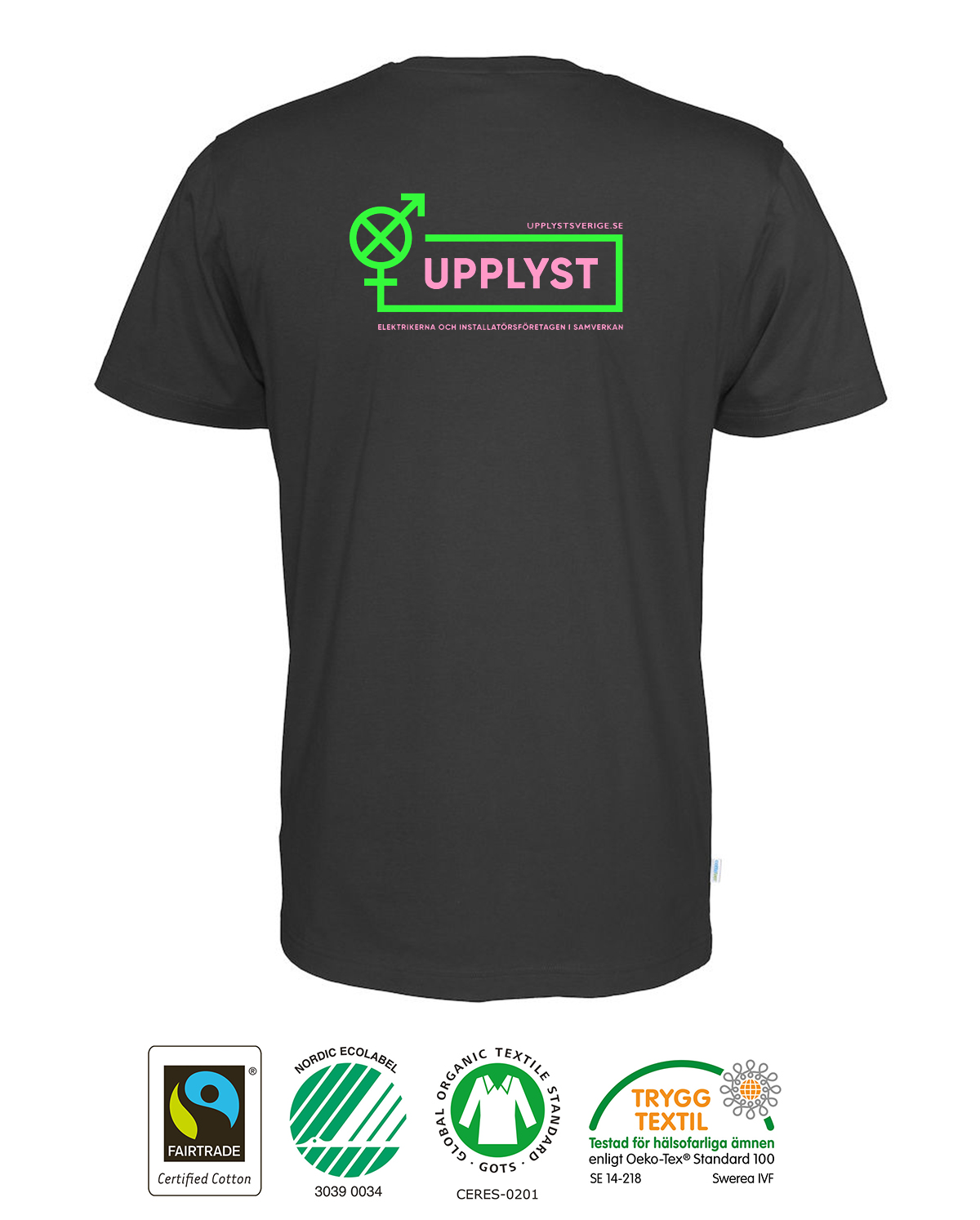 T-Shirt Upplyst CottoVer - Herr - Svart - 2