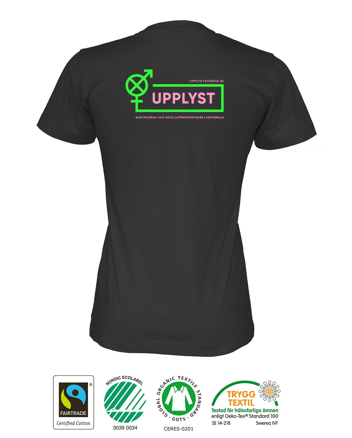 T-Shirt Upplyst CottoVer - Dam - Svart - 2