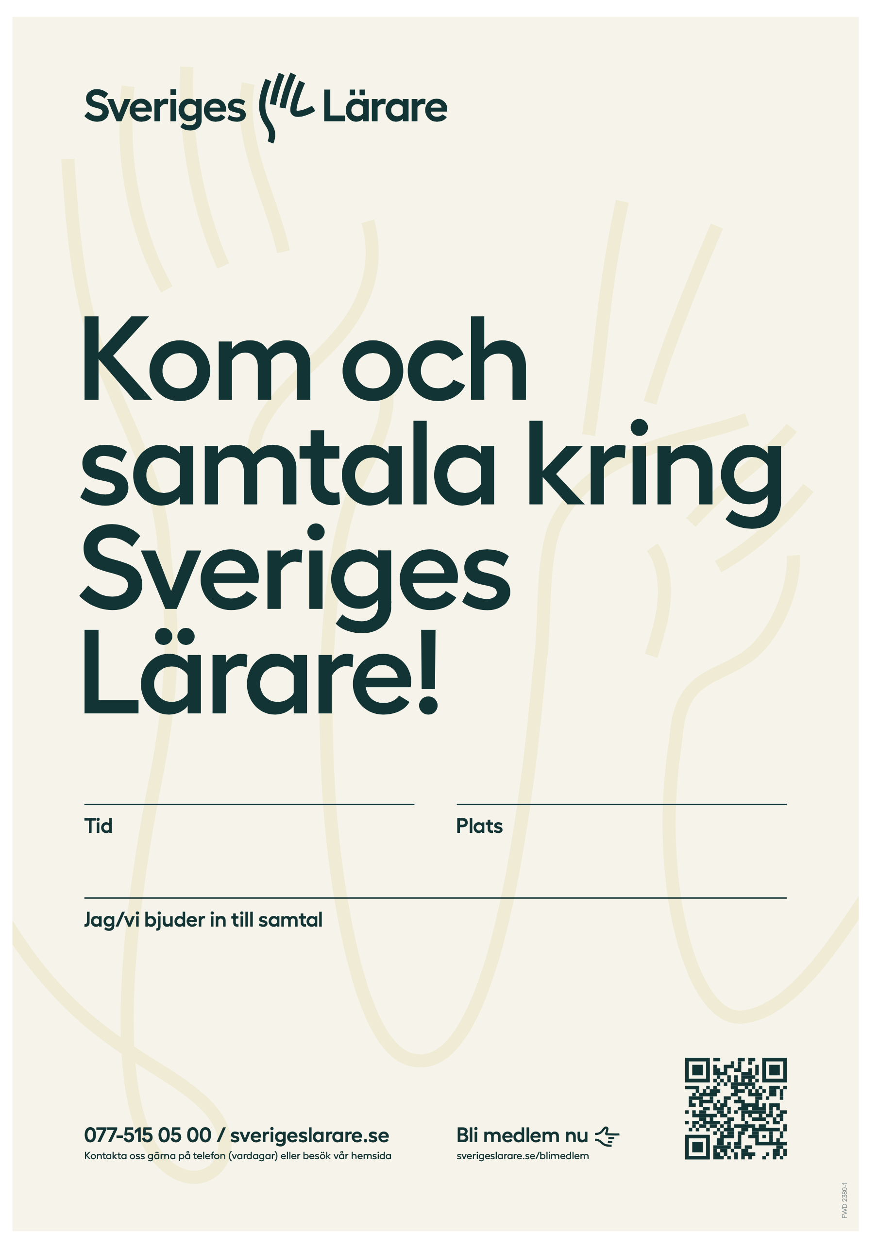 Kom och samtala - ifyllbar affisch A4