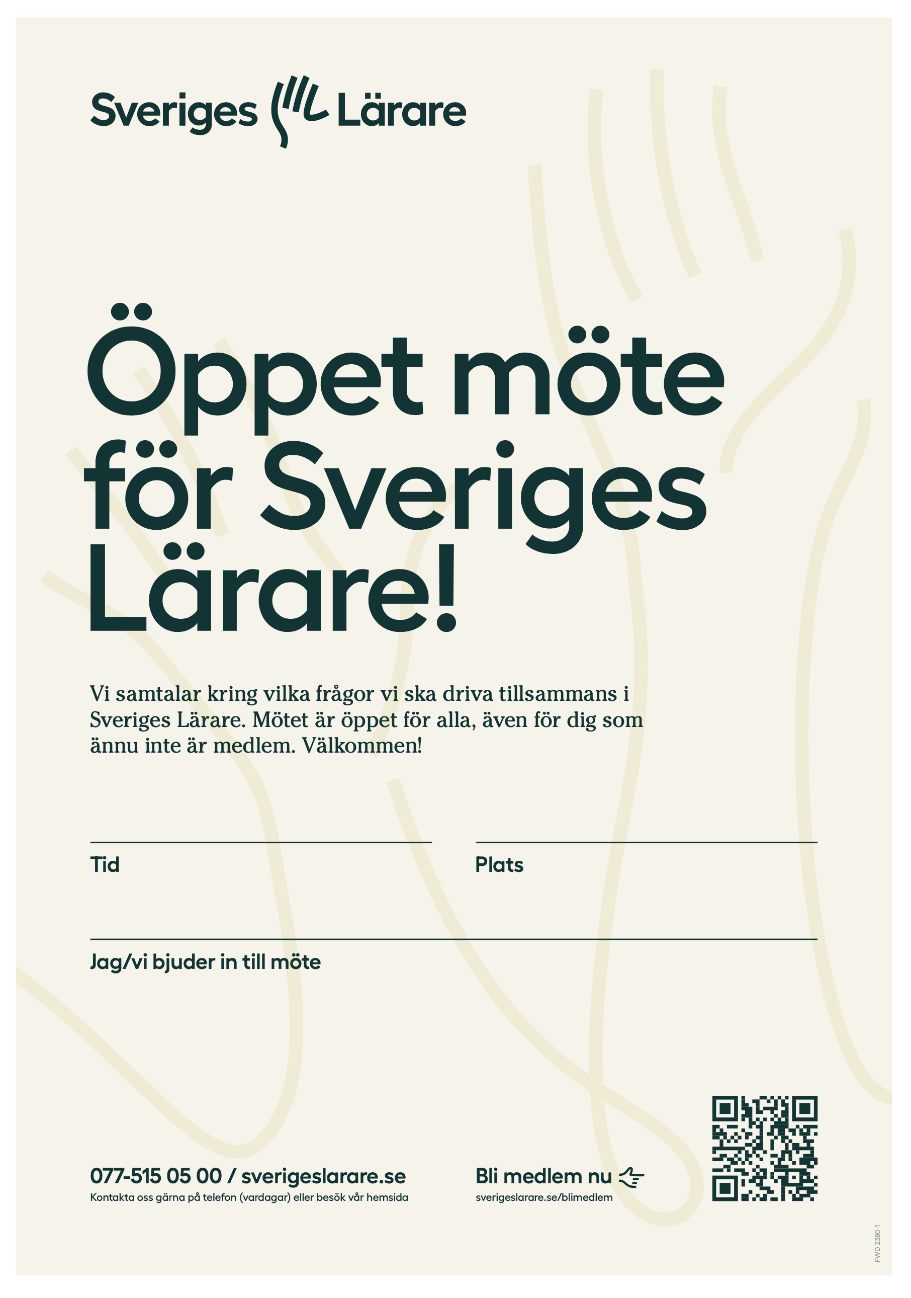 Öppet möte - ifyllbar affisch A4 