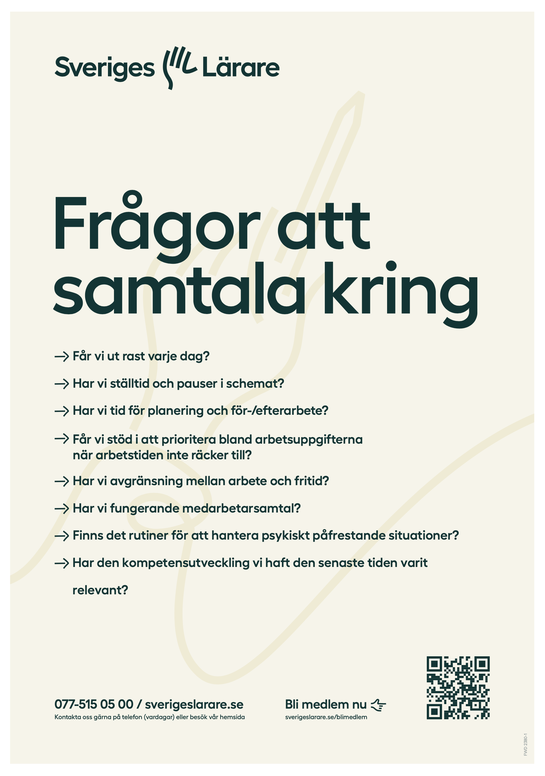 Frågor att samtala kring - affisch A4