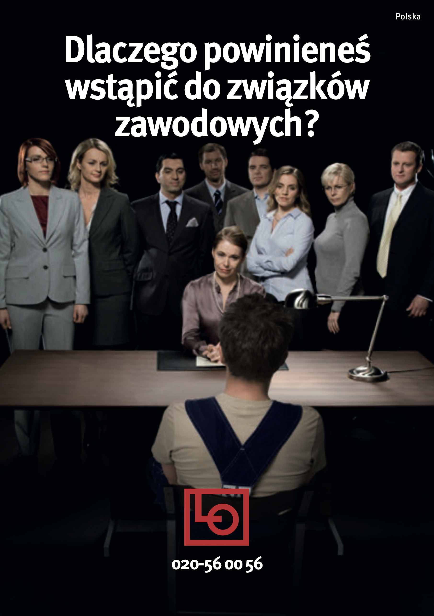 Folder A6 - Varför ska du vara med i facket? Polska