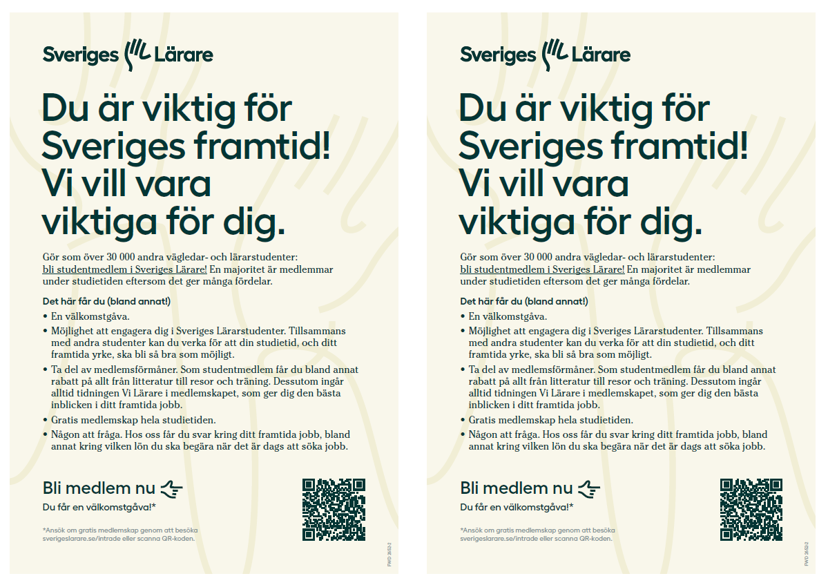 Du är viktig för Sveriges framtid! - Flyer A5