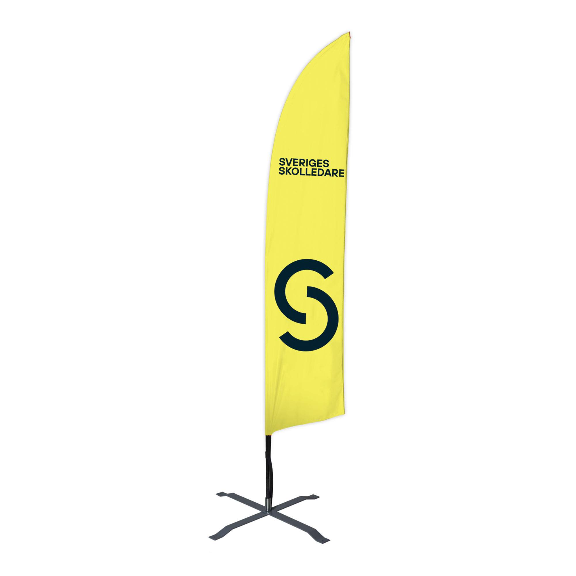Beachflagga Sveriges Skolledare 290 cm - Gul