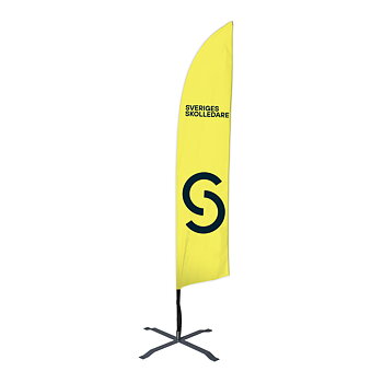 Beachflagga Sveriges Skolledare 290 cm - Gul