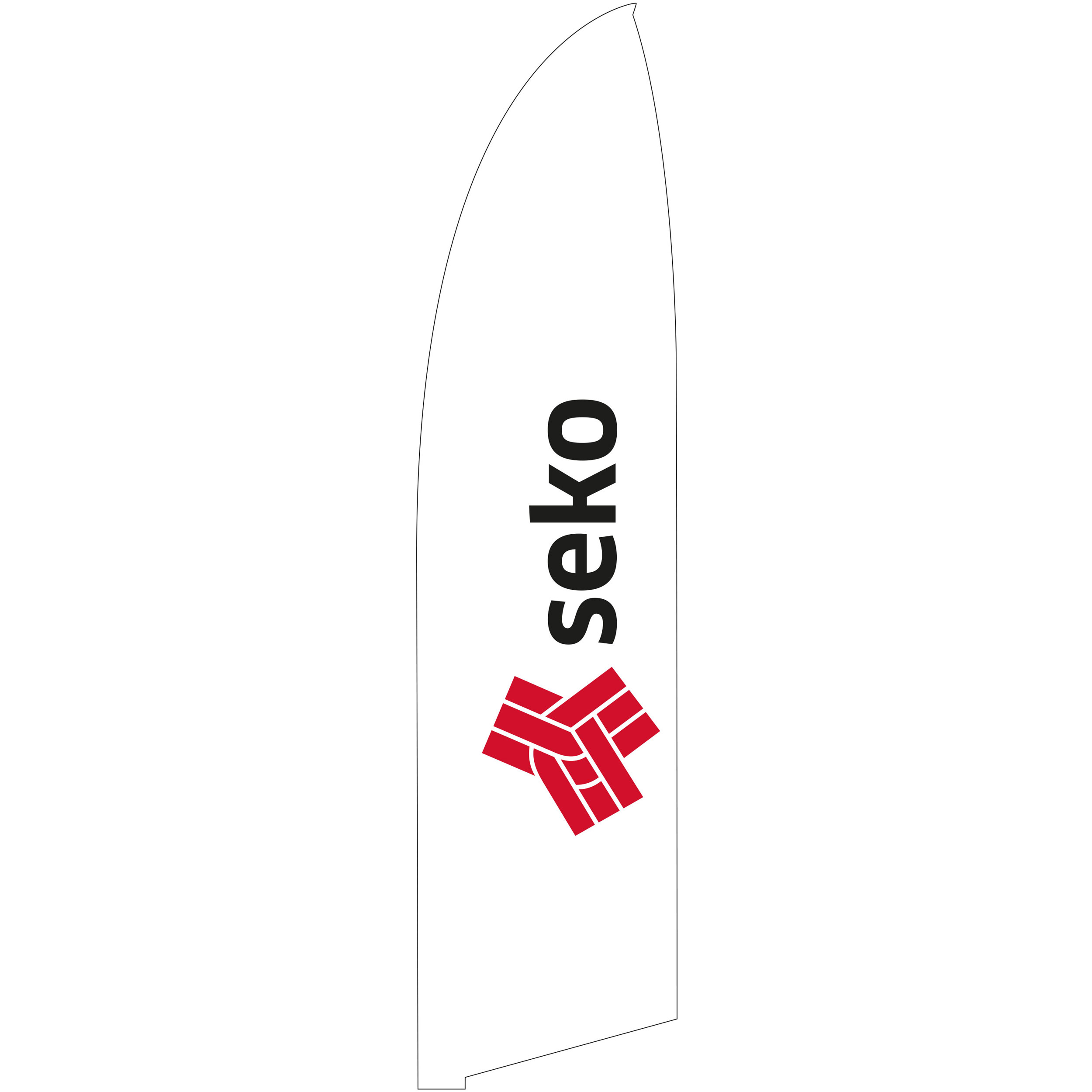 Beachflagga - 290 cm - Flera färger - 3