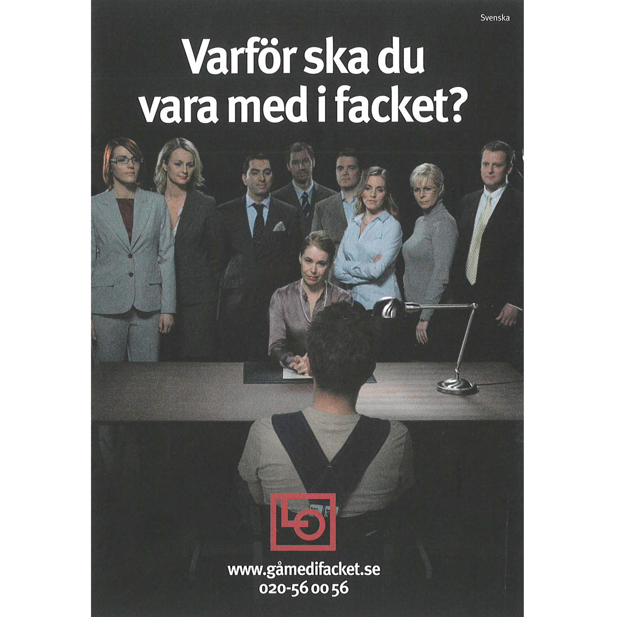 Folder A7 - Gå med i facket Sverige