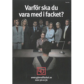 Folder A7 - Gå med i facket Sverige