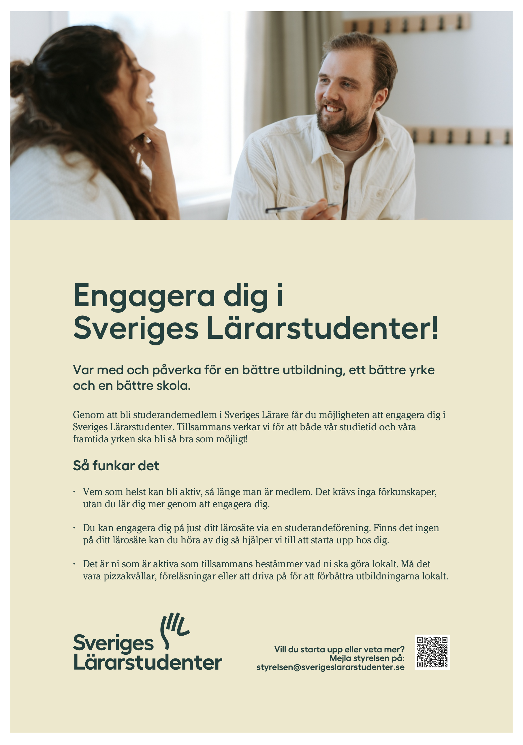 Engagera dig i Sveriges Lärarstudenter! - Flyer A5 - pdf