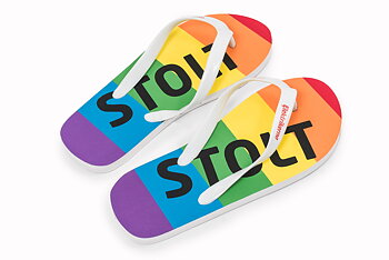 Pride flip-flops