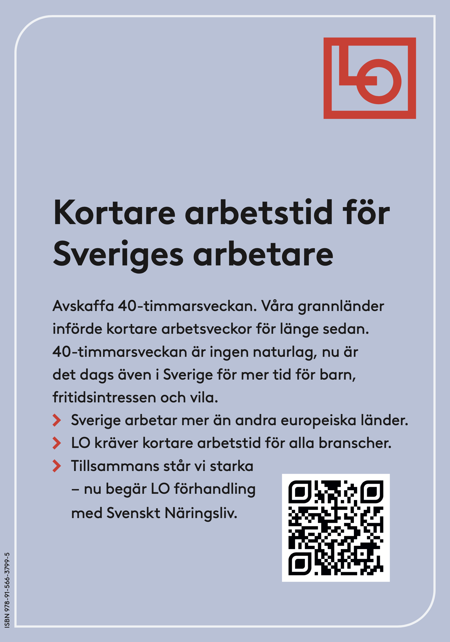 Flyer A5 - Kortare arbetstid för Sveriges Arbetare