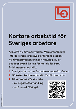 Flyer A5 - Kortare arbetstid för Sveriges Arbetare