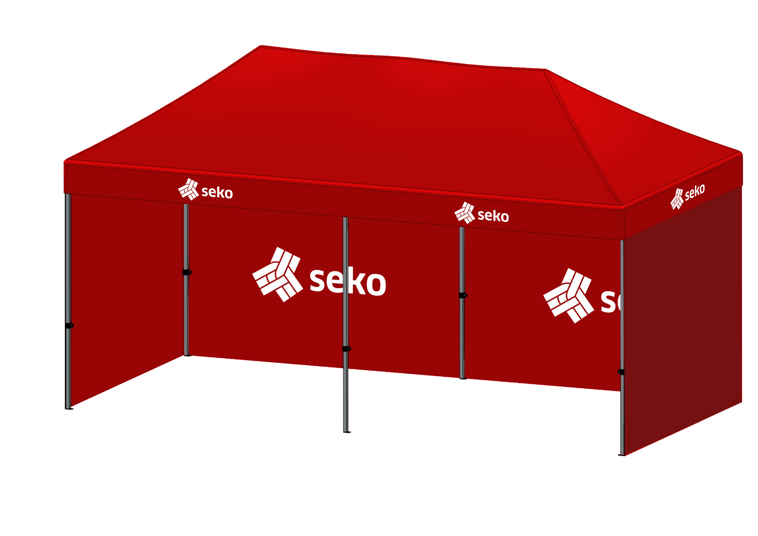 Tält med tak - 6x3 m