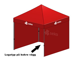 Tält med tre väggar - 3x3 m